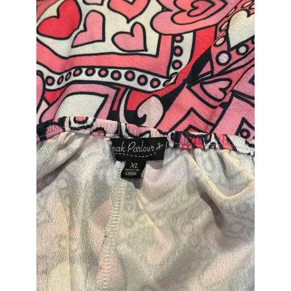 Smak Parlour Unique Vintage 1970’s Black Pink Psychedelic Heart Jumpsuit XL NWOT - Picture 5 of 5